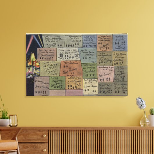 グラウマン劇場のフロア・オブ・フェイム中国の キャンバスプリント (インサイチュ (リビング))