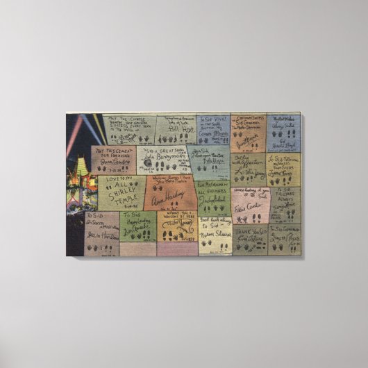 グラウマン劇場のフロア・オブ・フェイム中国の キャンバスプリント (正面)