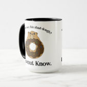 グラウンおもしろいドホッグデイドーナツジョークことわざ マグカップ (正面左)