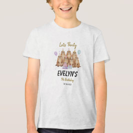 グラウンドホッグのお誕生日パーティー 5歳のバースデーお祝いに - 楽しい子供服 トライブレンドTシャツ