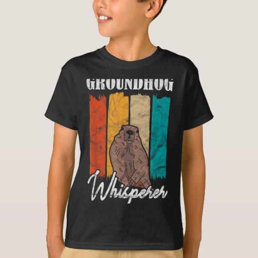 グラウンドホッグのささやき手 Tシャツ (正面)