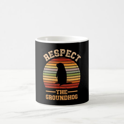グラウンドホッグの休日を尊重する コーヒーマグカップ (中央)