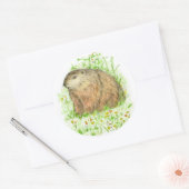 グラウンドホッグの日ウッドチャック齧歯動物 ラウンドシール (封筒)