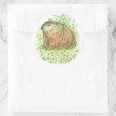 グラウンドホッグの日ウッドチャック齧歯動物 ラウンドシール (バッグ)