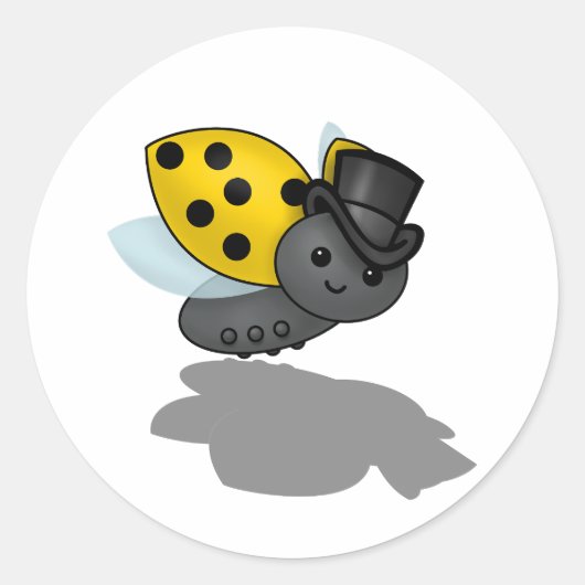 グラウンドホッグの日ラディバグ ラウンドシール (正面)