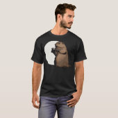 グラウンドホッグの日影の人形おもしろいプレゼント Tシャツ (正面フル)