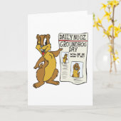 グラウンドホッグの日 カード (黄色い花)