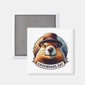 グラウンドホッグの日、グラウンドホッグ マグネット (正面/裏面)