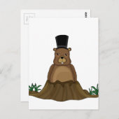 グラウンドホッグの日 – 漫画のスタイル ポストカード (正面/裏面)