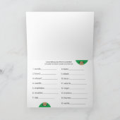 グラウンドホッグの日 – 言葉のスクランブル カード (内部)