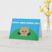 グラウンドホッグの日 – 言葉のスクランブル カード (黄色い花)