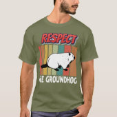 グラウンドホッグを尊重する Tシャツ (正面)