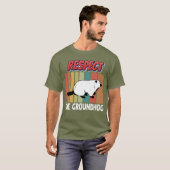 グラウンドホッグを尊重する Tシャツ (正面フル)