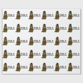 グラウンドホッグを抱く ラッピングペーパー (フラット)