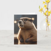 グラウンドホッグギーク カード (黄色い花)