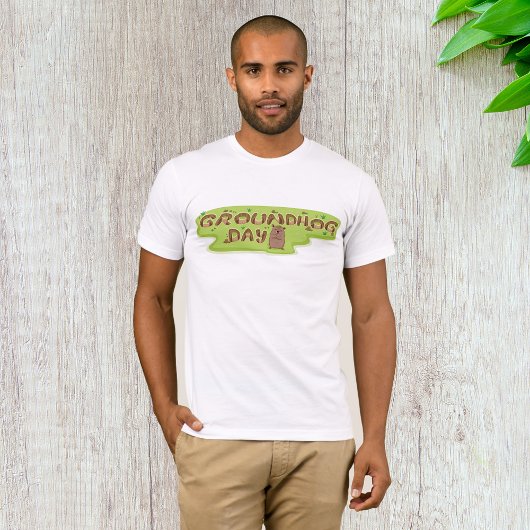 グラウンドホッグデイの木文字 Tシャツ