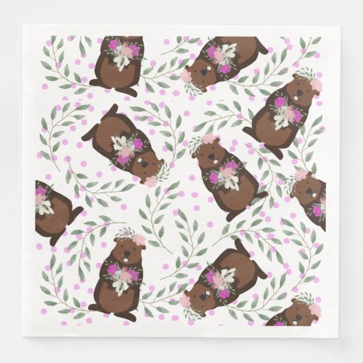 グラウンドホッグデイペーパーナプキン (正面)