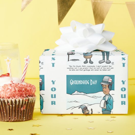 グラウンドホッグデイラッピング紙 ラッピングペーパー (誕生日パーティー)