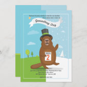 グラウンドホッグデイ招待状 招待状 (正面/裏面)