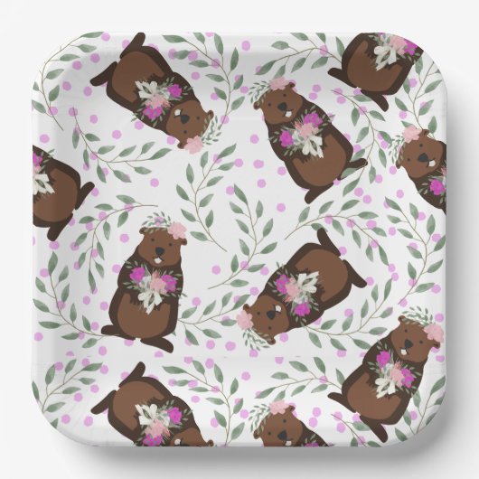 グラウンドホッグデイ紙プレート ペーパープレート (正面)