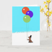 グラウンドホッグデイ誕生日 カード (黄色い花)