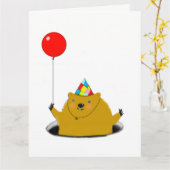 グラウンドホッグデイ誕生日 カード (黄色い花)