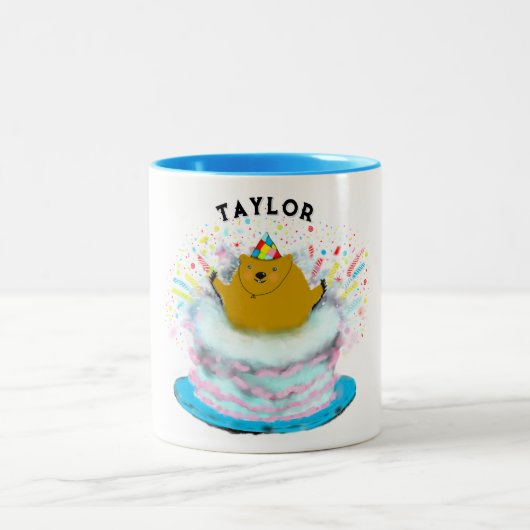 グラウンドホッグデイ誕生日 ツートーンマグカップ (中央)
