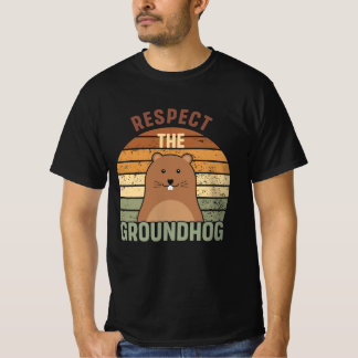 グラウンドホッグデーのおもしろパロディTシャツ ウサギじゃないよ Tシャツ