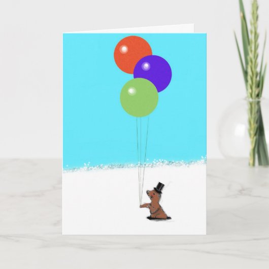 グラウンドホッグデーのお誕生日 カード (正面)