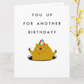 グラウンドホッグデーのお誕生日 カード (黄色い花)
