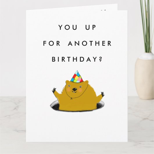グラウンドホッグデーのお誕生日 カード (正面)