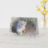 グラウンドホッグデーのカード カード (黄色い花)