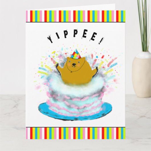 グラウンドホッグデーの誕生日 カード (正面)