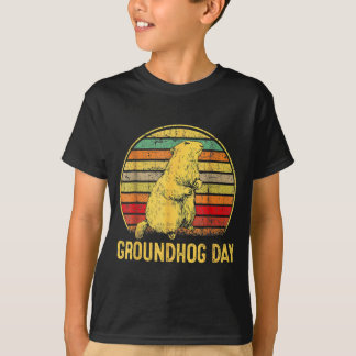 グラウンドホッグデー シャドウパペット おもしろい Tシャツ