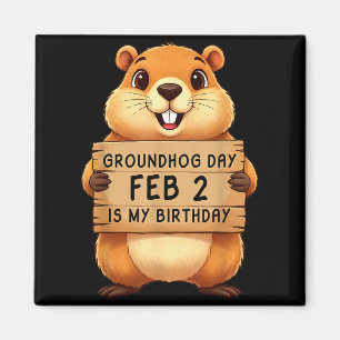 グラウンドホッグデー 2月2日 私の誕生日 2月2日 誕生日 マグネット