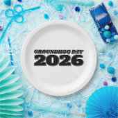 グラウンドホッグデー 2026 ペーパープレート (パーティー)