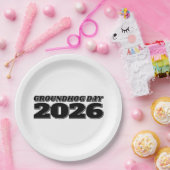 グラウンドホッグデー 2026 ペーパープレート (パーティー)