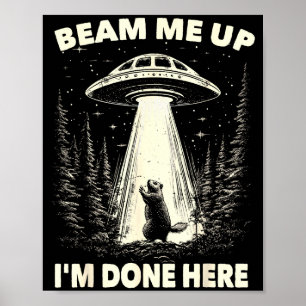 グラウンドホッグデー UFO レトロ グラフィック ビンテージ エイリアン遭遇 ポスター