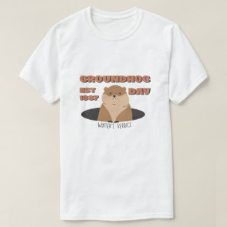 グラウンドホッグデーTシャツ|レトロ EST 1887 Tシャツ