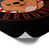 グラウンドホッグ国旗を尊重Usa Woodchuck Ground Ho ポスター (角)