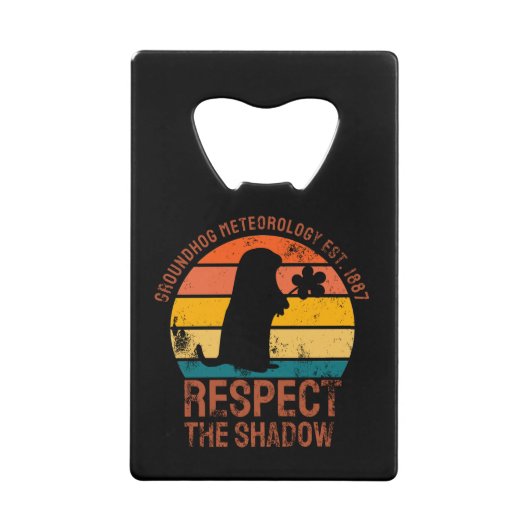 グラウンドホッグ気象予報。1887 クレジットカード栓抜き (正面)