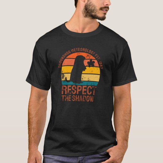 グラウンドホッグ気象学 1887年創設 Tシャツ (正面)