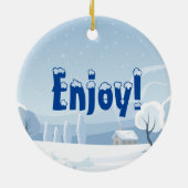 グラウンドホッグ雪の日 セラミックオーナメント (裏面)