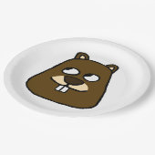 グラウンドホッグ顔 ペーパープレート (アングル)