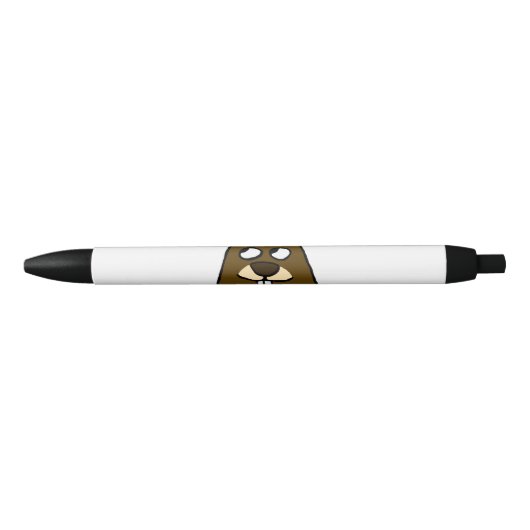 グラウンドホッグ顔 黒ボールペン (正面)
