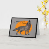 グラウンドホッグ・デイに遠吠えする狼 カード (黄色い花)