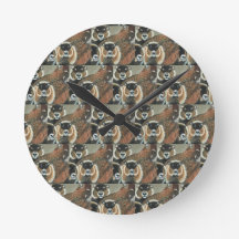 グラウンドホッグ ファミリー ウォールクロック 20.3cm丸型アクリル