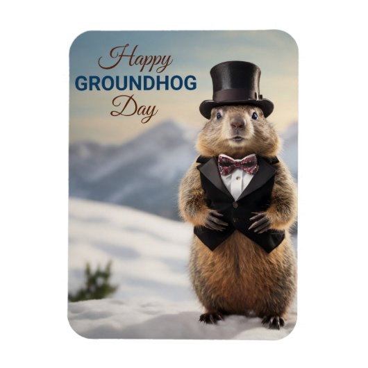 グラウンドホッグ マグネット (縦)