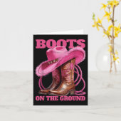 グラウンドリおもしろいネダンスウェスタンCのかわいいブーツ カード (黄色い花)