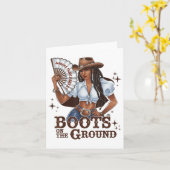 グラウンドリネダンスのブーツ カード (黄色い花)